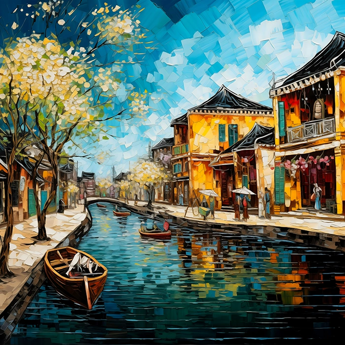 Phố cổ bên dòng sông thanh bình