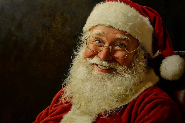 Tranh Ông già Noel vui vẻ