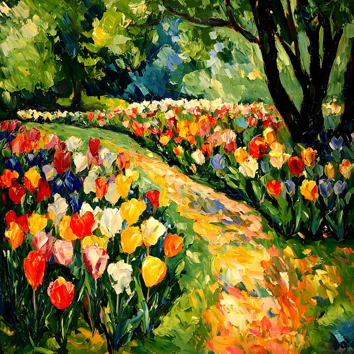 Mùa xuân rực rỡ với thung lũng hoa tulip