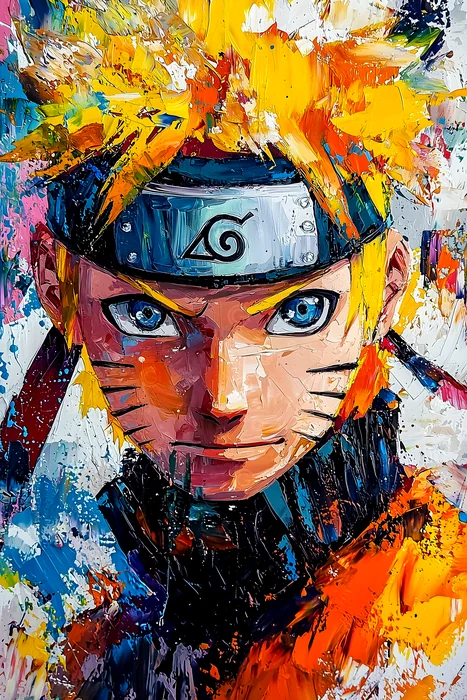 Tranh chân dung Naruto phong cách hiện đại