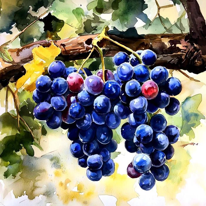 Tranh chùm nho xanh