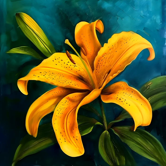 Tranh hoa ly vàng